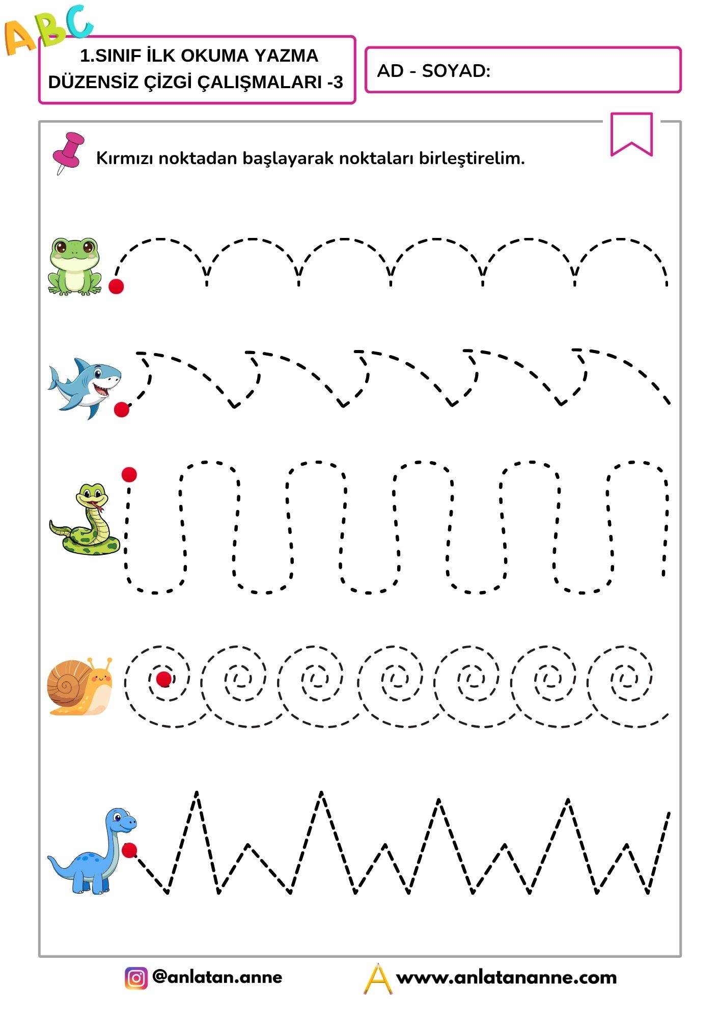 1. sınıf çizgi çalışmaları