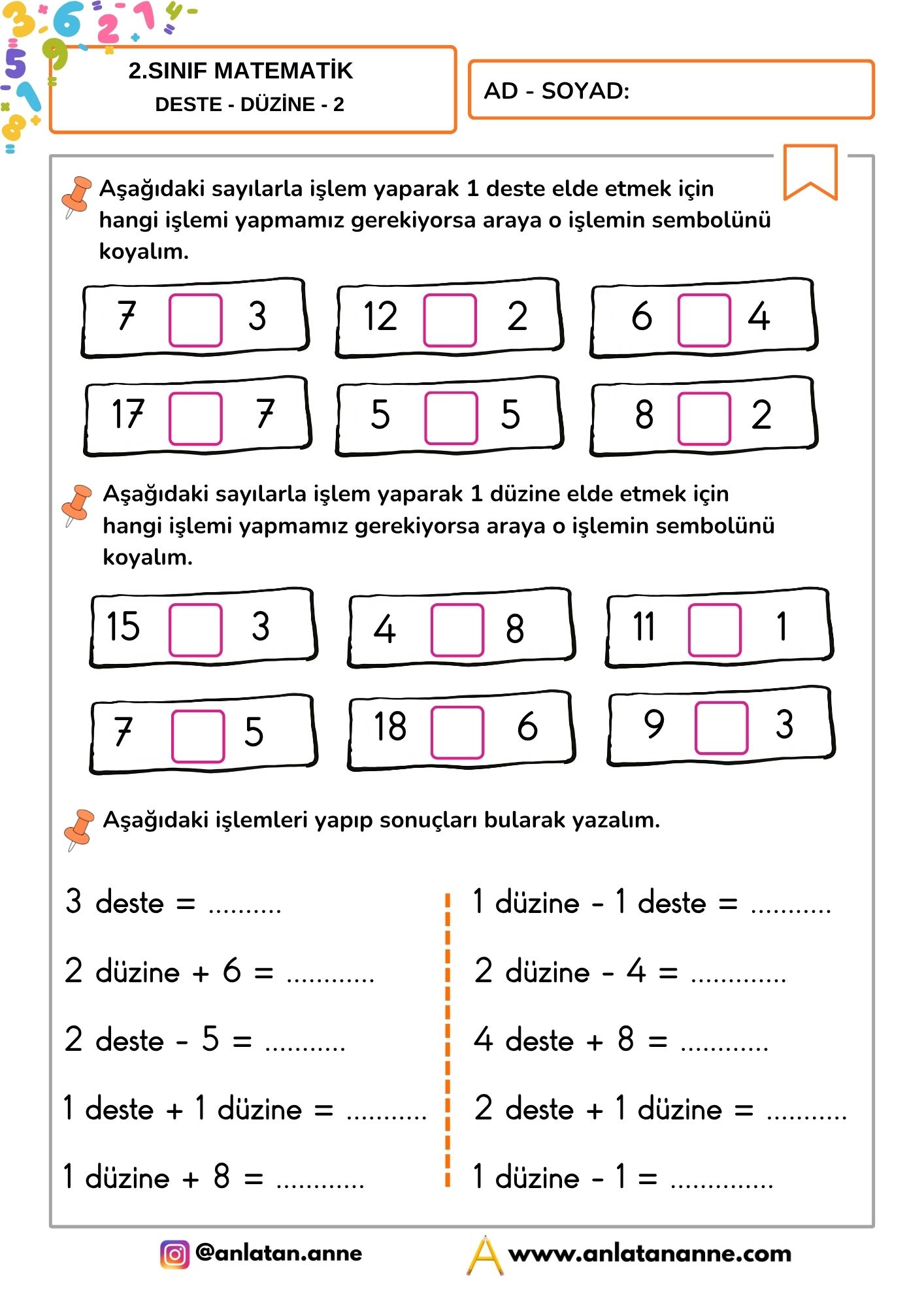 2. sınıf deste düzine