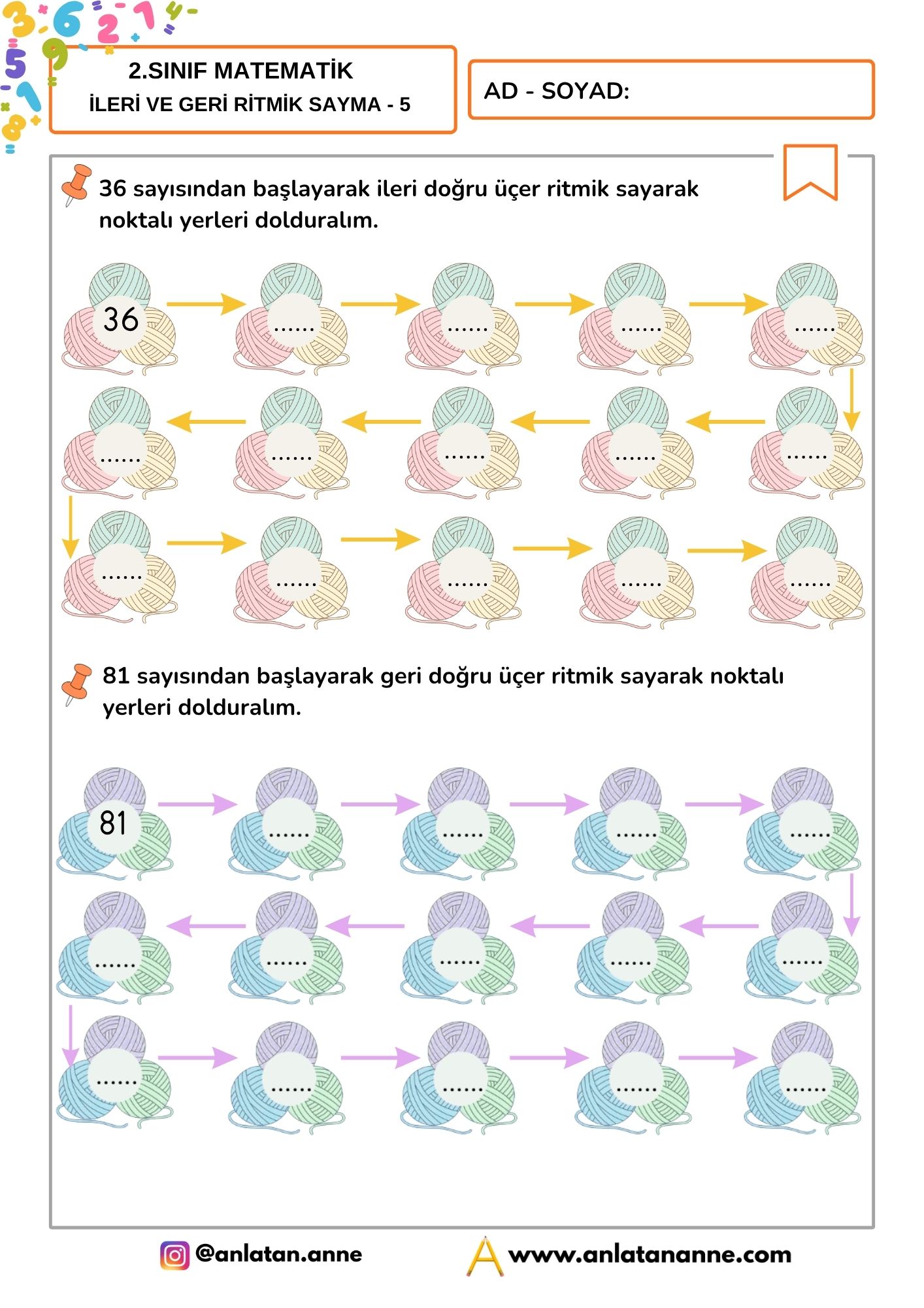 2. sınıf ritmik saymalar