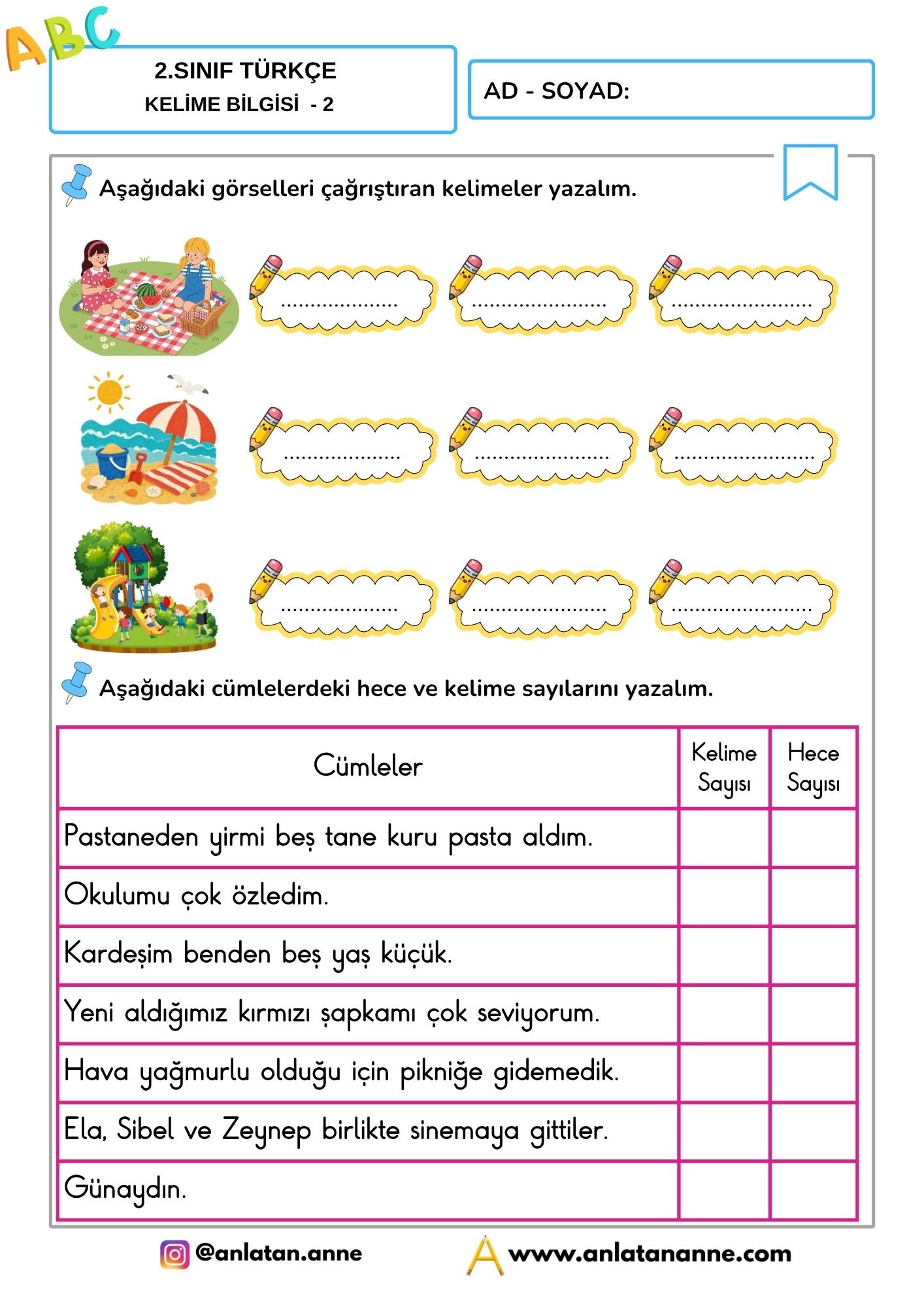 2. sınıf kelime bilgisi
