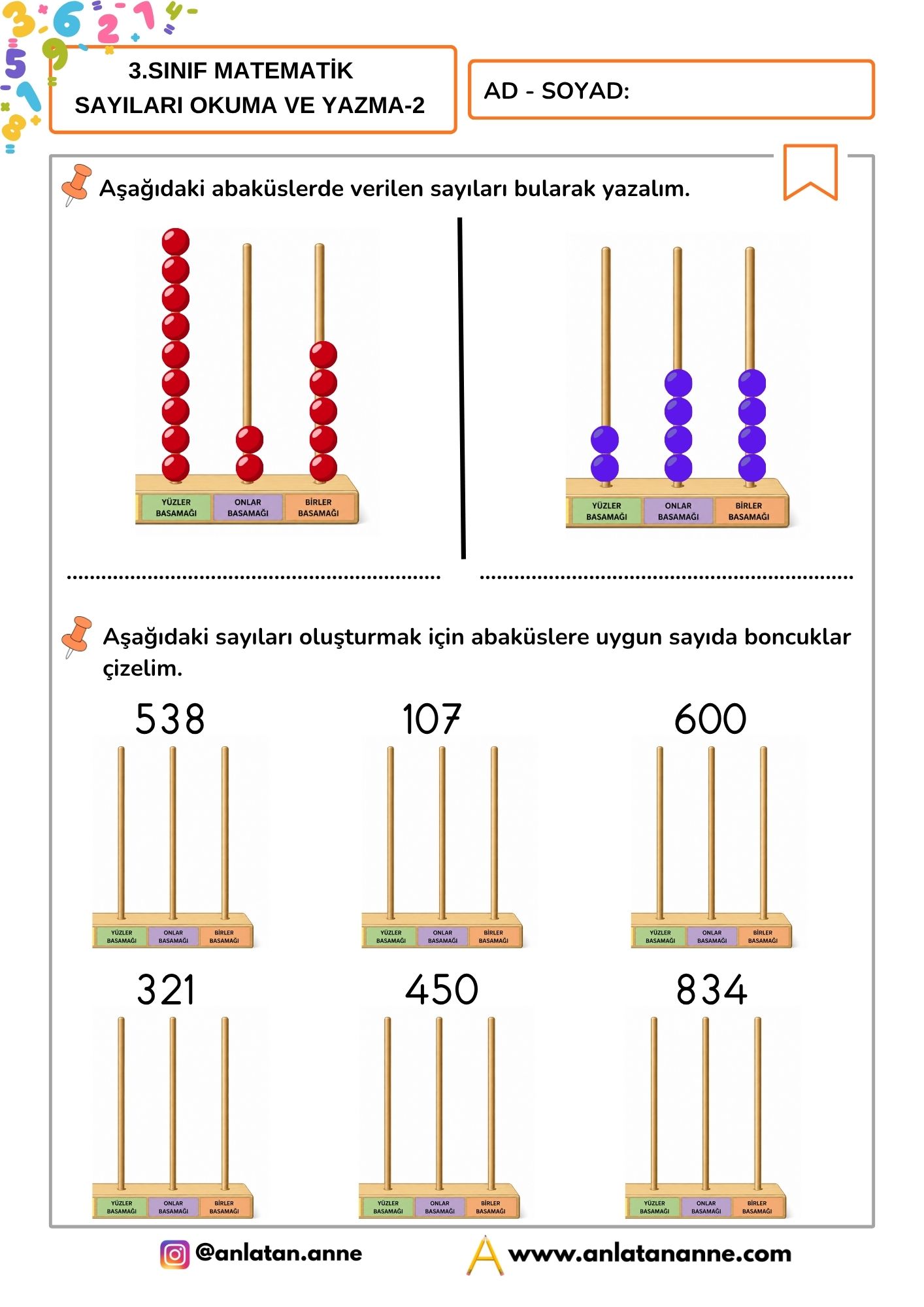 3. sınıf sayıları okuma ve yazma
