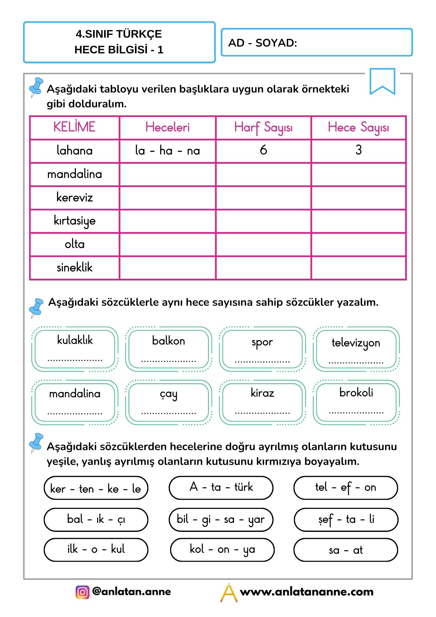 4. sınıf türkçe