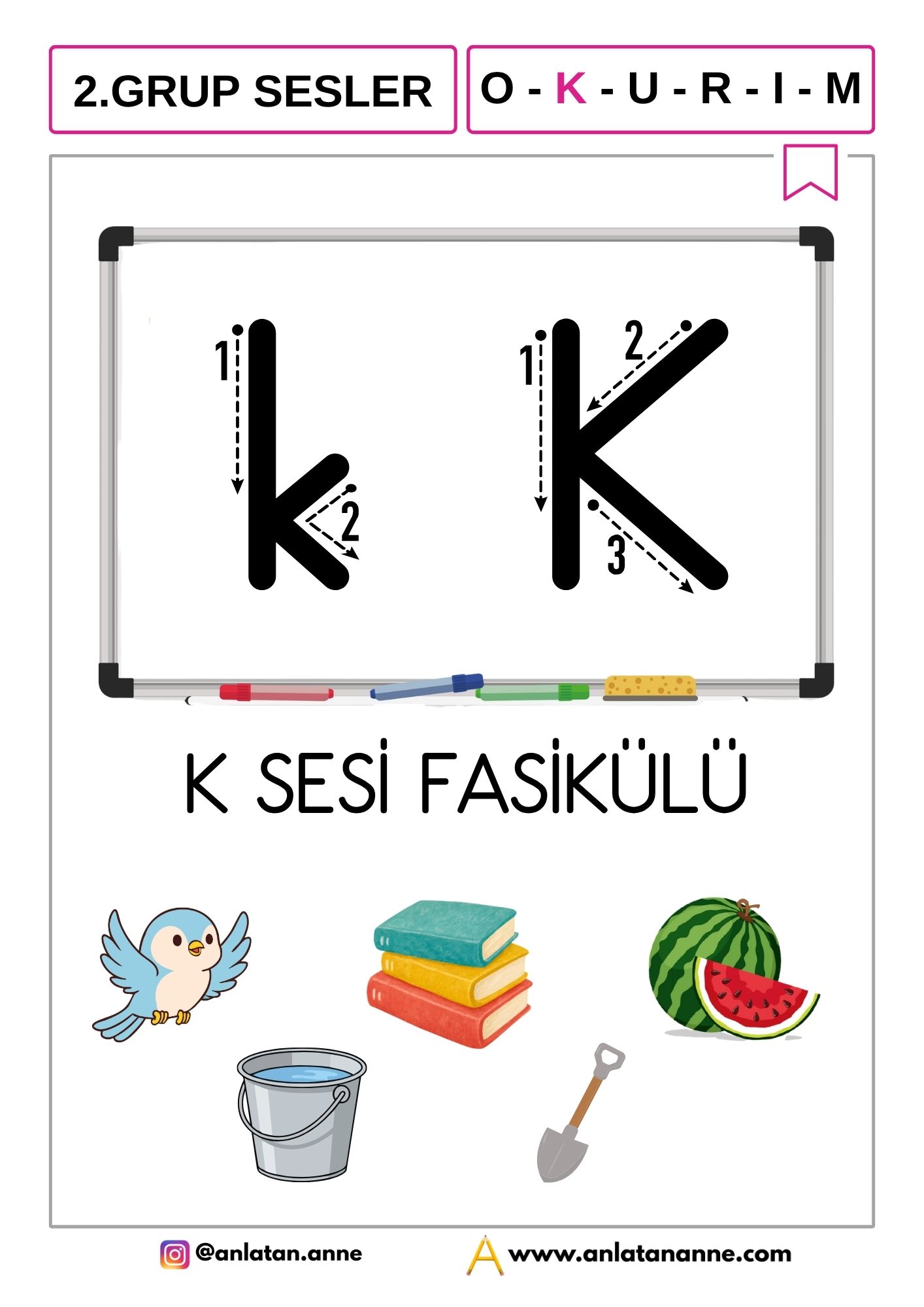1. sınıf k sesi fasikülü