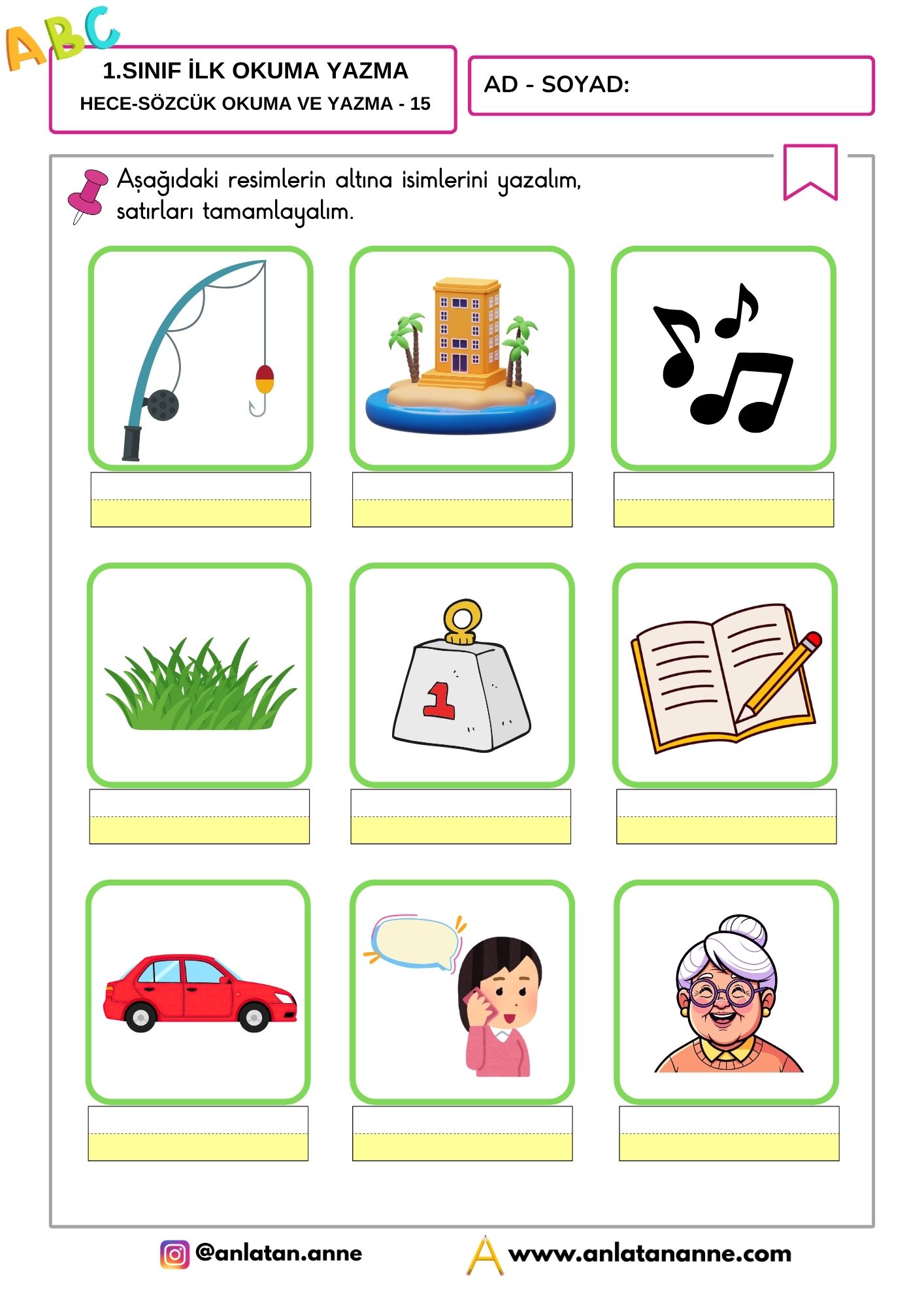 1. sınıf o sesi fasikülü