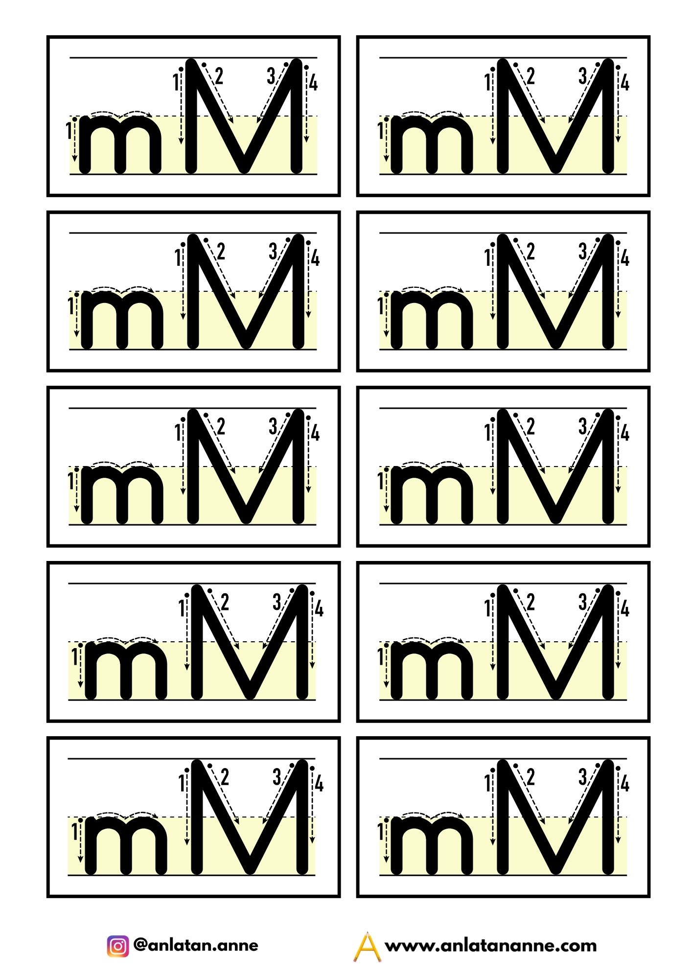 1. sınıf m sesi interaktif defter çalışması