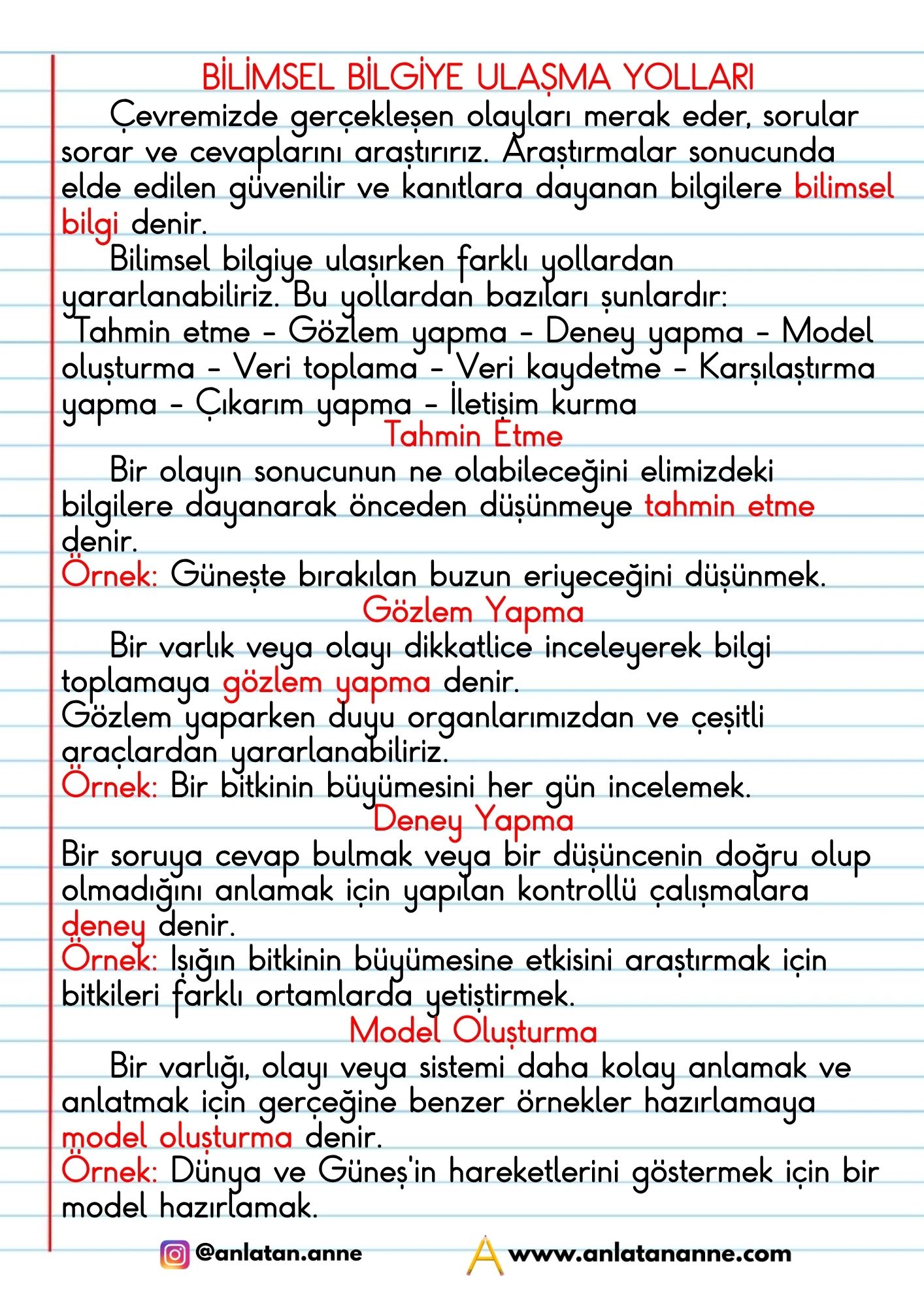 3. sınıf bilimsel bilgiye ulaşma yolları