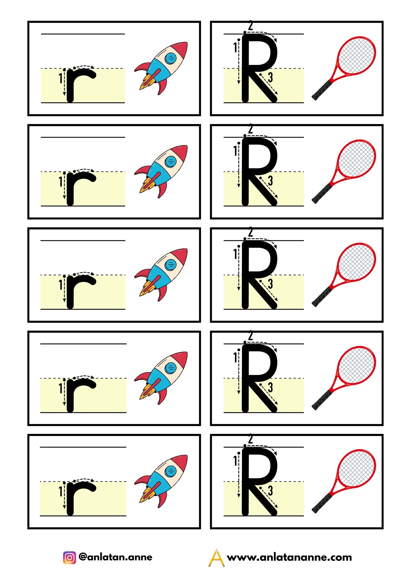 1. sınıf r sesi interaktif defter çalışması