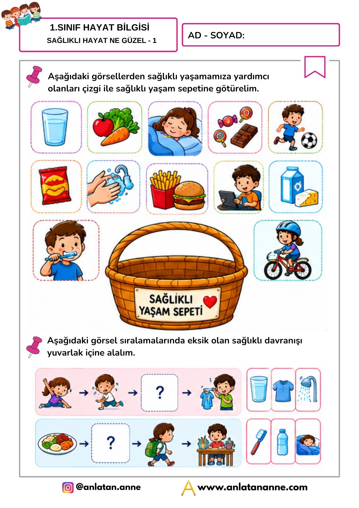 1. sınıf sağlıklı hayat ne güzel